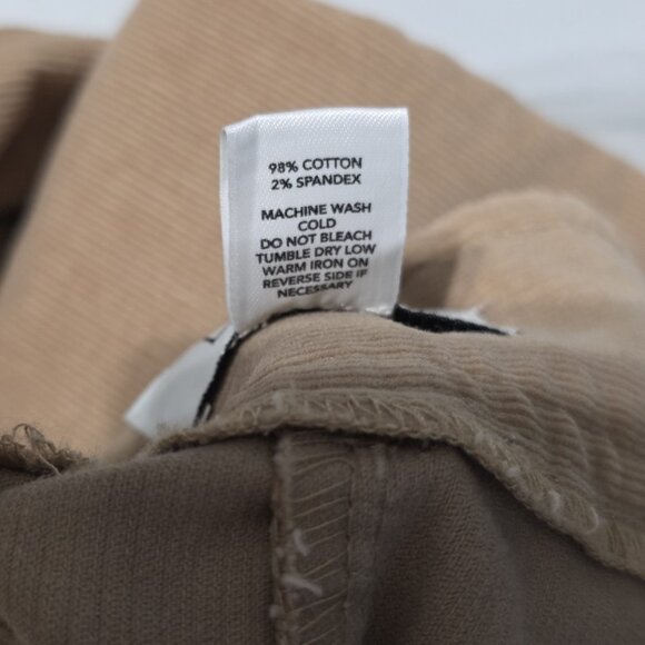 Ann Taylor Loft Corduroy Pants Women 8 Camel Brown Flare Modern Wide Waistband - Picture 13 of 13